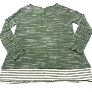 • UMGEE Marled Layered Long Sleeve Top Green A9